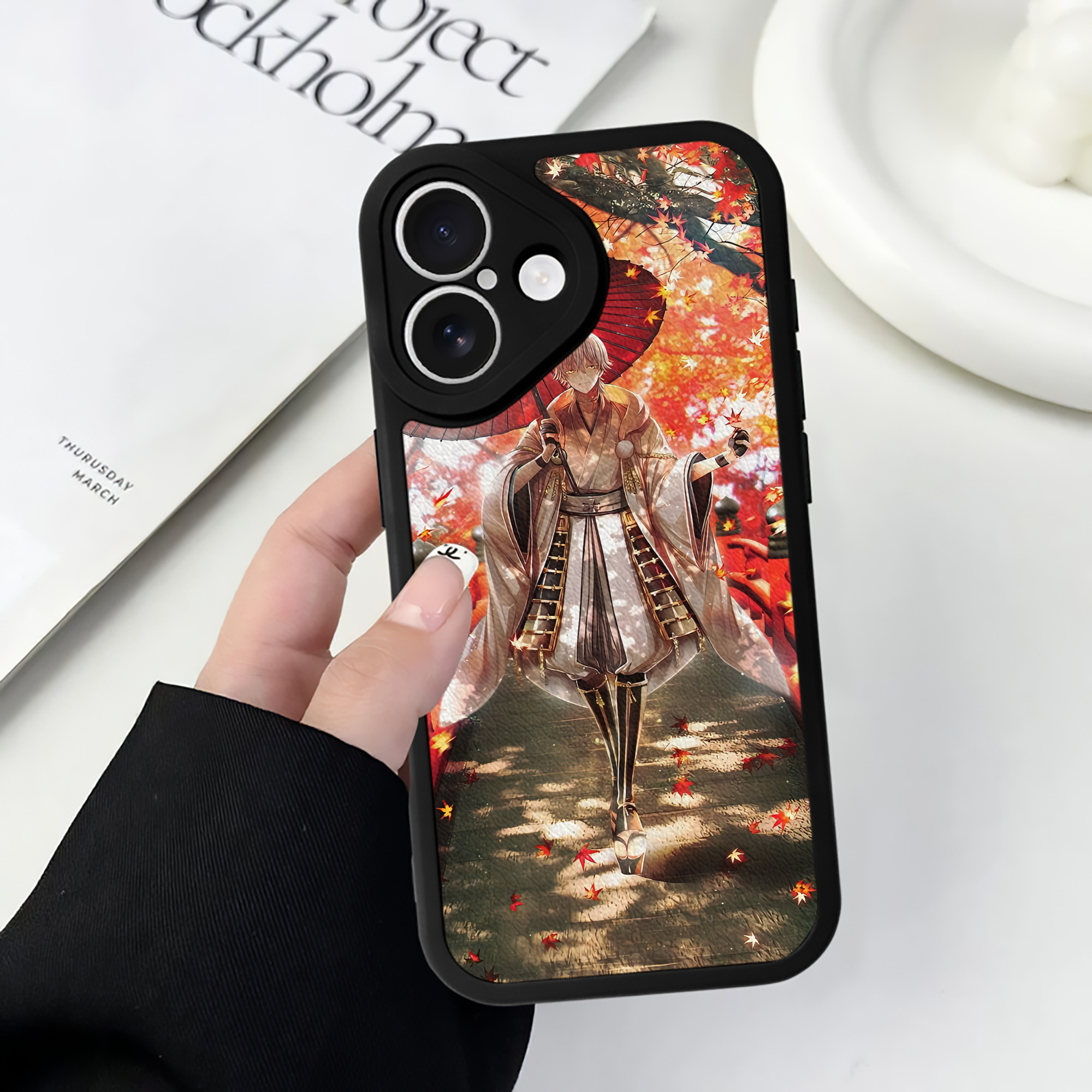 （画像用） 刀剣乱舞 Touken Ranbu 【iPhone 16シリーズ対応】シリコンスマホケース（レザー調） 材質：シリコン